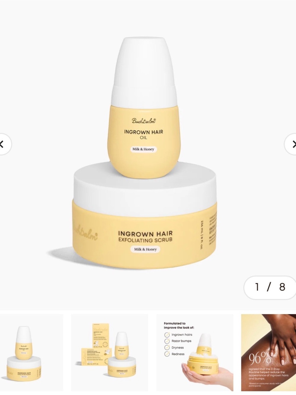 Bushbalm milk and honey scrub and oil